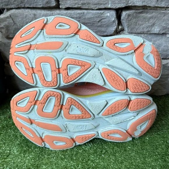 Hoka One One Pink and Yellow Sneakers - Picture 10 of 10